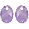 Sparkling Jewels Oválne prívesky na náušnice z ametystu EAGEM05 MO