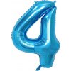 Cakesicq Fóliový balón číslo štyri modrý 102cm