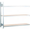 Regál široký SCHULTE, police z drevotriesky š 1500 mm, prídavné pole, 3 úrovne, 1506x536x2000 mm