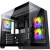 1stCOOL skříň DREAMER, Mid Tower, AU, USB 3.0, USB-C, 3x 120mm ARGB Fan, černá CT-DREAMER-AU-USB3-CA