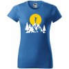 Handel Dámske tričko - Turistka na vrchole hory Farba: svetlomodrá, Veľkosť: L