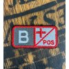 Nášivka krvná skupina B+ POS