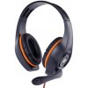 GEMBIRD sluchátka s mikrofonem GHS-05-O, gaming, černo-oranžová, 1x 4-pólový 3,5mm jack GHS-05-O