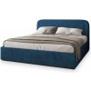 Wilsondo Čalúnená manželská posteľ s úložným priestorom Benira K 160x200 - kráľovská modrá