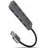 AXAGON HUE-MSA, 4x USB 3.2 Gen 1 SWITCH hub, kovový, micro USB napr. k