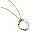 Pandora Pozlátený náhrdelník s perlami Essence 363254C01-60