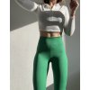 Sim Fashion Rebrované bezšvové legíny DANTE Farba: Trávovozelená, Veľkosť: M