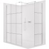 CERANO - Sprchová zástena Walk-in Onyx TL/P - 8 mm - hranatá vzpera - chróm, industriálne sklo - 140x100x200 cm