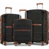 Sada troch cestovných PP kufrov Kono - 38/61/91 L - čierna