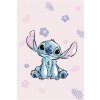 JERRY FABRICS Deka mikroflanel Lilo and Stitch Pink Polyester, 100/150 cm