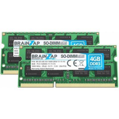 Brainzap DDR3 8GB 1600MHz CL11 (2x4GB) PC3-12800S-11-11-F3