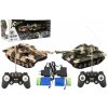 Teddies Tank RC 2ks 25cm tank battle+time pack 27MHZ a 40MHz kamufláž so zvukom a svetlom