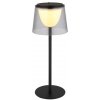 GLOBO 58462S MARIAM vonkajšia dotyková stolná lampička V340mm LED 1,8W 220/150lm 3000K IP44 čierna, dymová, USB Cable incl.