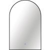 Zrkadlo do kúpeľne s osvetlením Portal LED s čiernym rámom 80x50 cm s vypínačom a podložkou proti zahmlievaniu