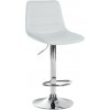 Design-Shop Barová stolička Lex - koženka, chróm rám - biela