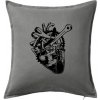 Cyklistovo srdce - Vankúš 50x50 - 50x50 - Iba poťah ( Tmavosivý melír )