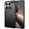 Techsuit - Carbon Silicone puzdro s karbónovým vzorom pre Xiaomi 15T - čierne