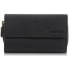 Dámska Kožená Peňaženka Hunter Veľká Čierna Brodrene s Ochrannou Kariet RFID
