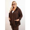 Kesi Dámska mikina Plus Size ART3636 s dlhým rukávom Farba: Hnedá, Veľkosť: UNI