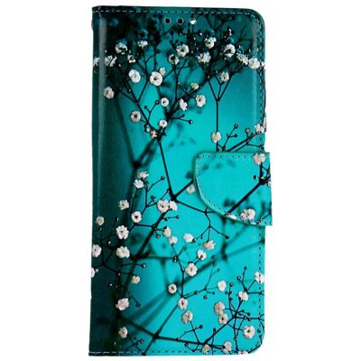 Púzdro TopQ Xiaomi Redmi Note 12 Pro 5G flipové Modré s kvetmi