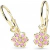 Cutie Jewellery Zlaté detské náušnice C2746-10-X-1 ružová