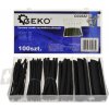 Sada čiernych termosťahovacích trubkových izolácii, 100-dielna sada, GEKO
