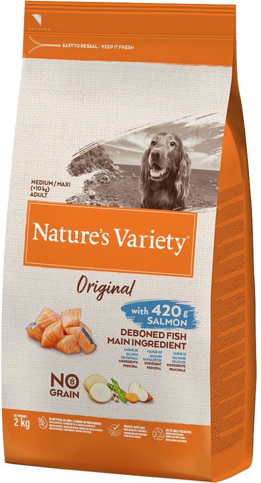 Natures Variety Original No Grain Medium Adult losos 2 x 2 kg