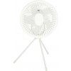 Stolný ventilátor, bezdrôtový stojaci ventilátor, USB, diaľkové ovládanie, s lampou, 4 stupne výkonu, 18 cm biela biela