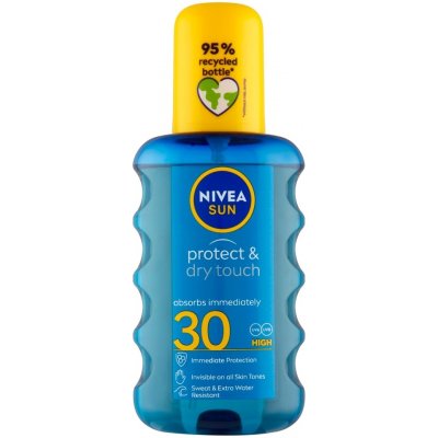 NIVEA Sun Protect & Dry Touch neviditeľný sprej na opaľovanie OF 30, 200 ml