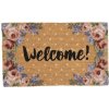Clayre & Eef Kokosová rohožka s ružami a Welcome Dotty Rose - 75*45*1 cm - Clayre & Eef