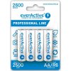 4x Nabíjateľne batérie AA / R6 everActive Ni-MH 2600 mAh pripravené na použitie