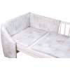 Baby Nellys Mantinel s obliečkami Premium 3D sada Good night Animals sivé GIRL 135 x 100 cm