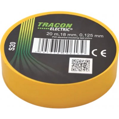 Tracon Electric Páska izolačná 20 m x 18 mm žltá