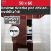 ZAVRZ Revízne dvierka š x v 50x60 cm s PUSH systémom, Kovový rám, PRAVÉ ZAVRZ_KOV_12P
