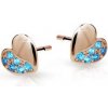 Cutie Jewellery Detské náušnice z ružového zlata C2160-30-X-4 svetlo modrá