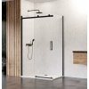 New Trendy Sling Black sprchovací kút 100x90 cm štvorcová čierna matné/priehľadné sklo D-0269A/D-0118B