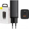 Baseus GaN2 Lite nástenná nabíjačka, USB + USB-C, 65 W, EÚ (čierna) 026517