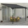 Pergola 436 x 305 cm (čierna šedý polykarbonát)
