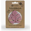 Petite&Mars Hryzačka silikónová TAKE&MATCH Dusty Rose 0m+