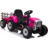 LEAN CARS Traktor na batérie s prívesom XMX611 ružový