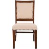 LivinHill Čalúnená jedálenská stolička Avola z masívu tmavohnedá/béžová
