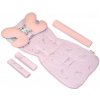 Oboustranny 5-ti dielny komplet Velvet Baby Nellys Medvedík Koala růžová