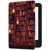 Armori Trimer T128, púzdro pre Amazon Kindle Paperwhite 1/2/3 - magnetické zatváranie, AutoSleep, motív Library (Obal na čítačku Amazon Kindle Paperwhite 1/2/3 - ARMORI TRIMER T128, motív Library, mag