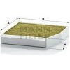 MANN Filter vnutorneho priestoru FP 26 007/1 OL.GOLF VI,IBIZA 2.0TDI 08-