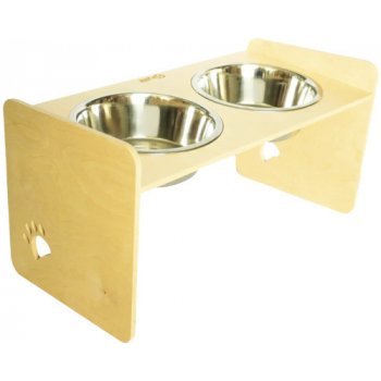 Stojan na misky pre psov Dogbar RACIO L pre veľké plemená 2x miska 2500 ml 62 x 36 x 34 cm