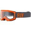 Okuliare FLY RACING Focus (sivá/oranžová, číre plexi)