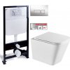 PRIM predstenový inštalačný systém s chrómovým tlačidlom 20/0041+ WC INVENA FLORINA WITH SOFT se sedlem RIMLESS PRIM_20/0026 41 FL1