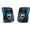 Genius SP-Q180 čierno-modrá / 2.0 / 6W / USB napájanie / ovládač hlasitosti / 3.5 mm jack (31730026403)