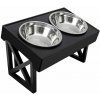 Pronett XJ5538 Nastaviteľná misa pre domáce zvieratá 44 x 26 x 27,5 cm, čierna