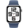 Apple Watch SE (2024) GPS 40mm Silver Aluminium Case with Denim Sport Band - M/L